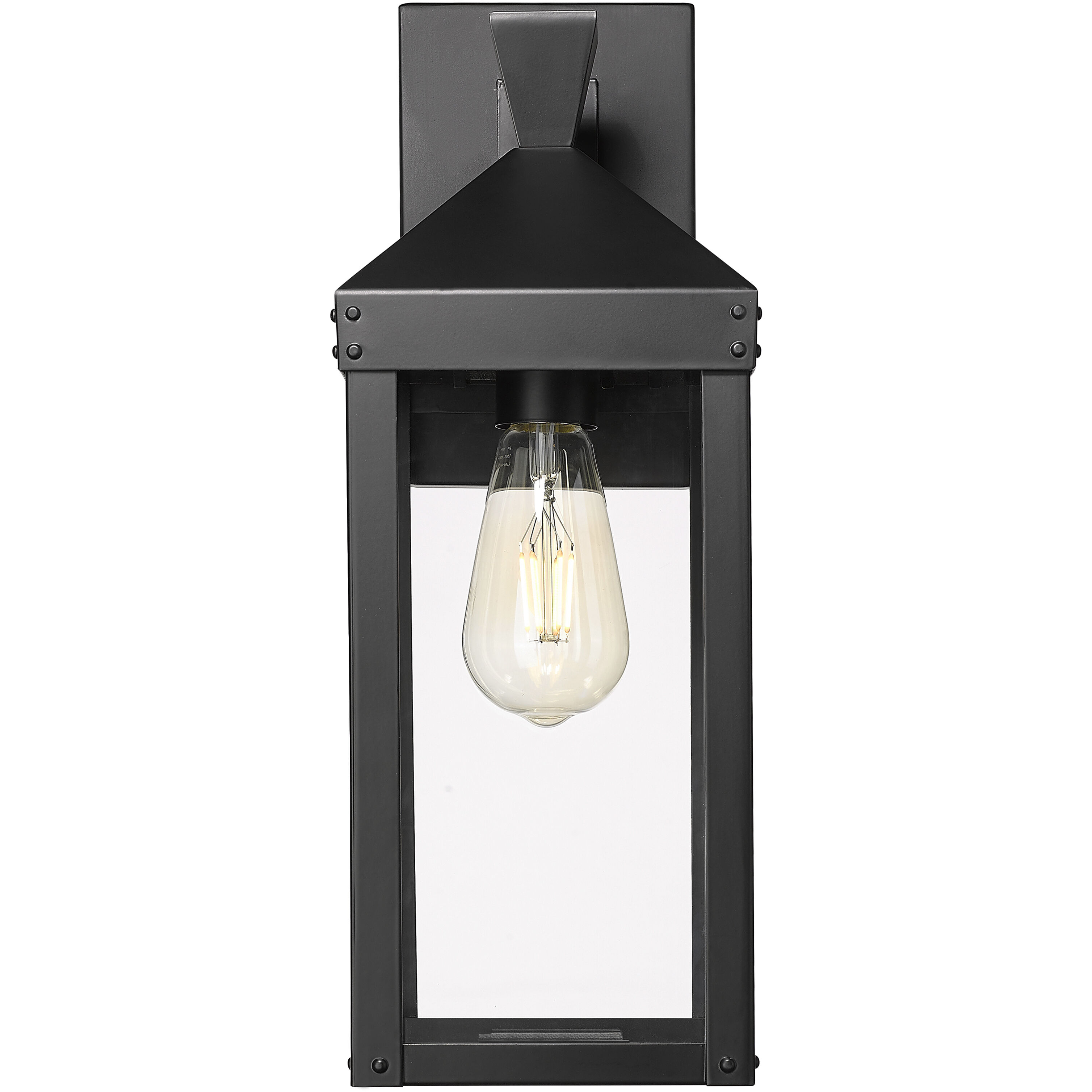 Yates 1 Light 17.25 inch Powder Coated Black Outdoor Wall Sconce