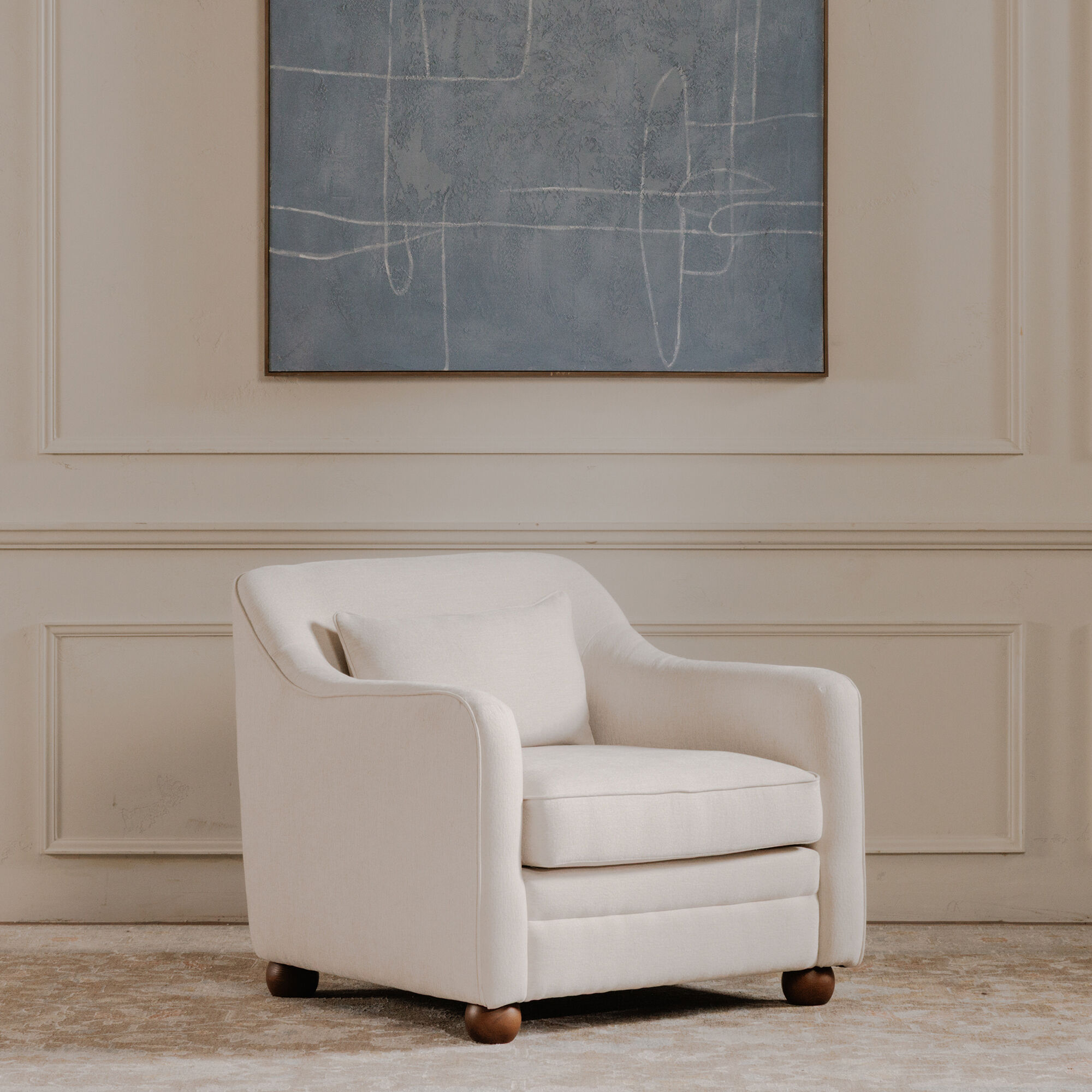 Amira Beige Accent Chair