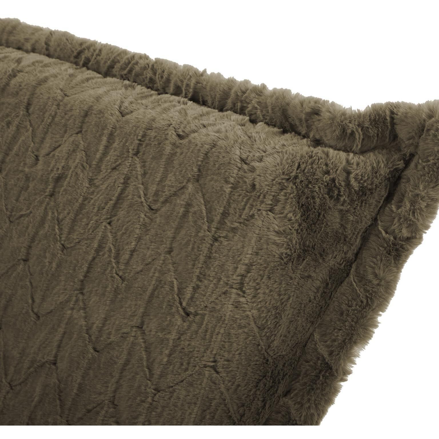 Puff Angora Moss Scroll Chair with Cover