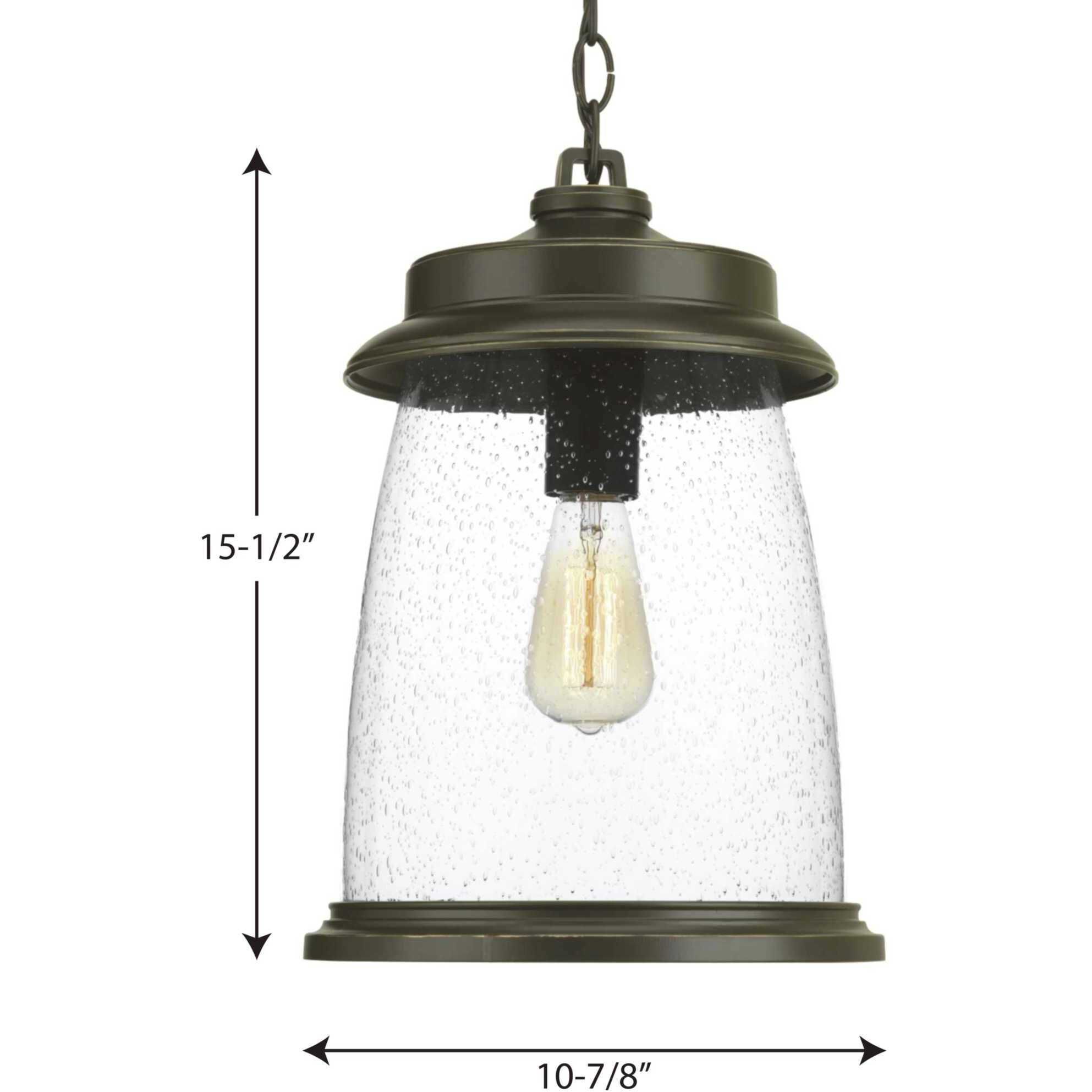 Queenscliff 1 Light 10.88 inch Antique Bronze Outdoor Hanging Lantern
