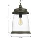 Queenscliff 1 Light 10.88 inch Antique Bronze Outdoor Hanging Lantern