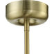 Melody 1 Light 25 inch Satin Brass Pendant Ceiling Light