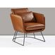 Stanley Camel Brown Distressed PU Leather Chair