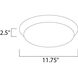 Low Profile LED 11.75 inch White Flush Mount Ceiling Light
