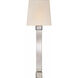 Chapman & Myers Edgar 1 Light 8 inch Crystal with Polished Nickel Sconce Wall Light in Polished Nickel and Crystal, Large