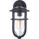 Voyage 1 Light 13 inch Midnight Outdoor Wall Lantern