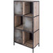 Varaluz Casa Weathered Steel and Coastal Wash Bookcase, Varaluz Casa