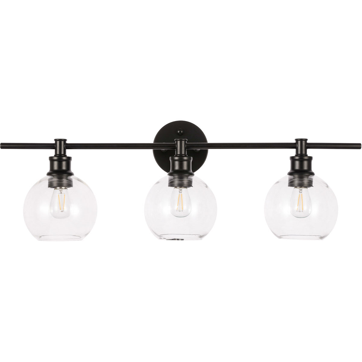 Syracuse 3 Light 28 inch Black Wall sconce Wall Light