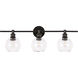Syracuse 3 Light 28 inch Black Wall sconce Wall Light