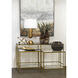 Carrick 52 X 15 inch Dark Brown with Brass and Clear Nesting Console Table, Set of 3