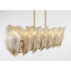 Orchid Island Light Ceiling Light in Amber Handmade Glass