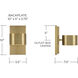 Henley LED 5.5 inch Aged Brass Sconce Wall Light