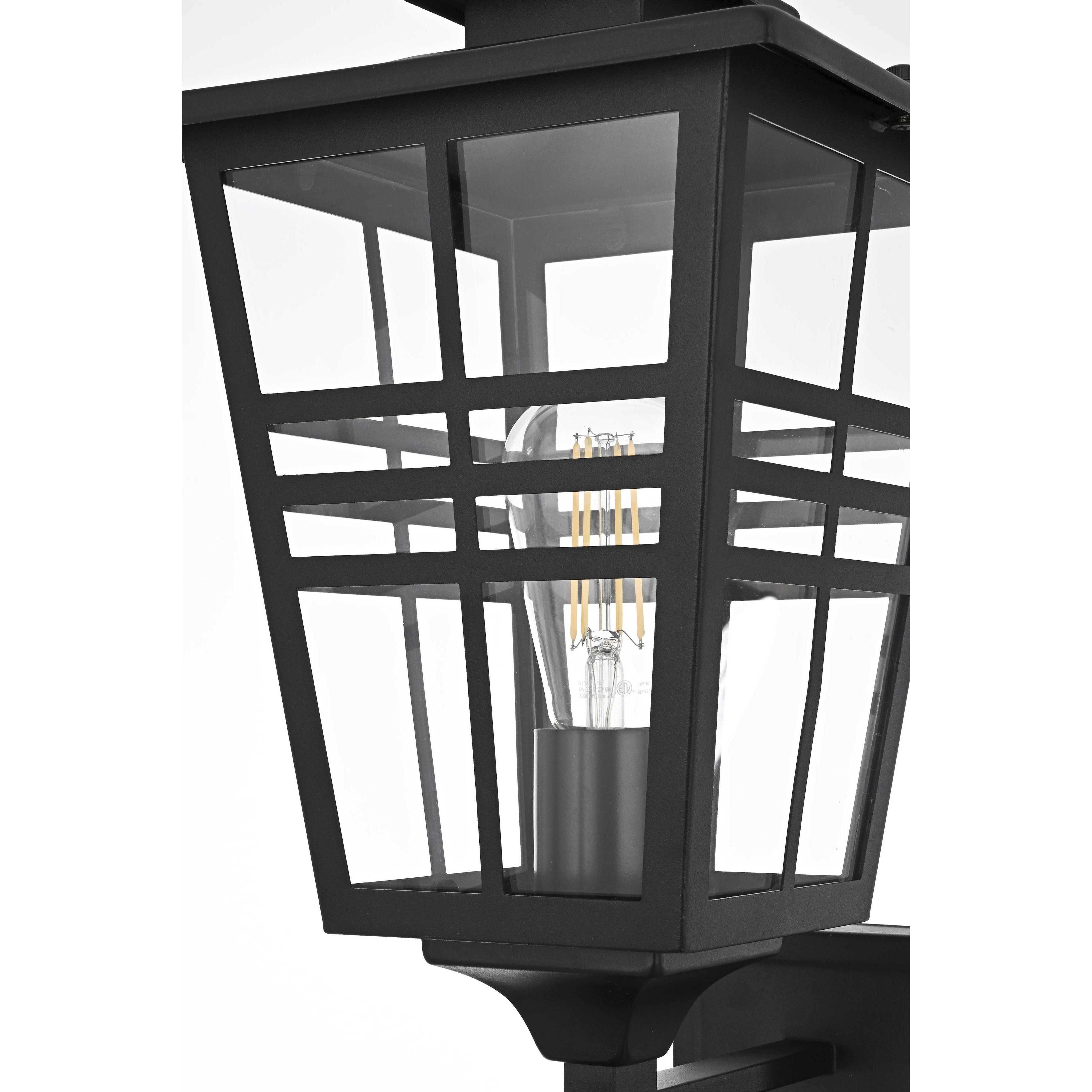 Macon 1 Light 19.5 inch Black Outdoor Wall Sconce