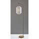 Keanu 64.5 inch 100 watt Antique Brass Floor Lamp Portable Light