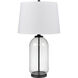 Lunaria 31 inch 150 watt Matte Black and Clear Table Lamp Portable Light