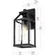 Zora 1 Light 14 inch Black Outdoor Wall Sconce