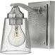 Jackson 1 Light 7 inch Brushed Nickel with Polished Antique Nickel Vanity Light Wall Light