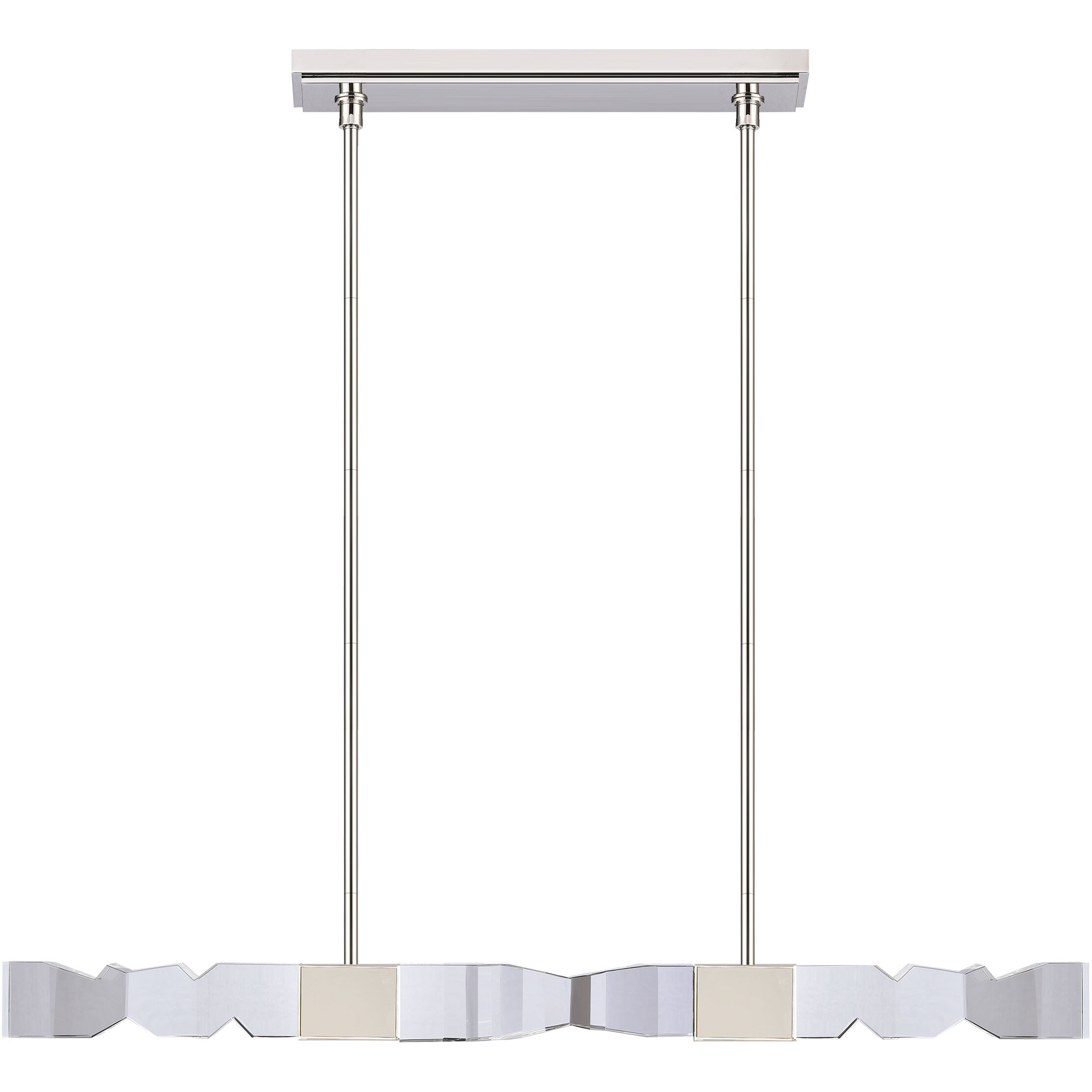 Mamadim 4 Light 49.25 inch Polished Nickel Linear Pendant Ceiling Light