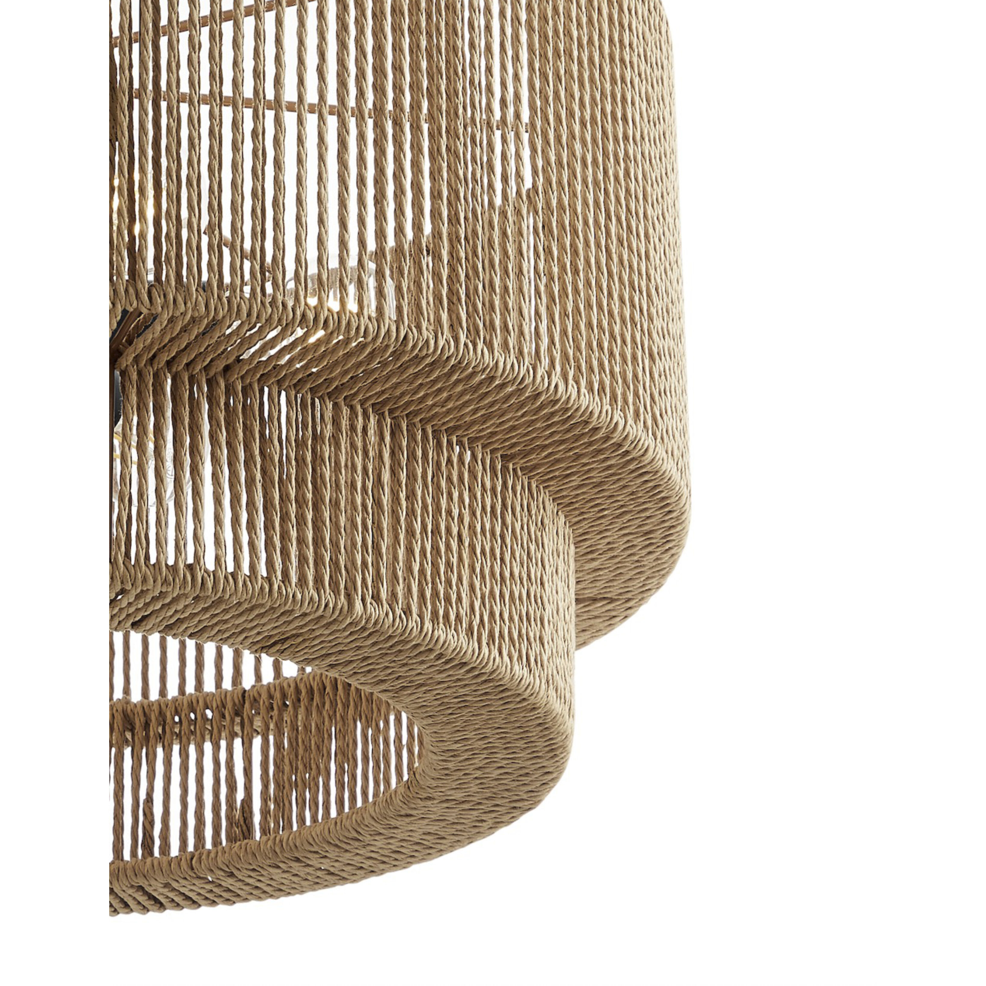 Eco Collection - Milos Family 6 Light 24 inch Matte Black Pendant Ceiling Light in 24" D x 24" W x 12.5" H, EVOLV