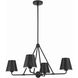 Xavier 4 Light 31.75 inch Matte Black Chandelier Ceiling Light
