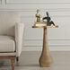 Terra 24 X 16 inch Natural Rattan and Antique Brass Accent Table