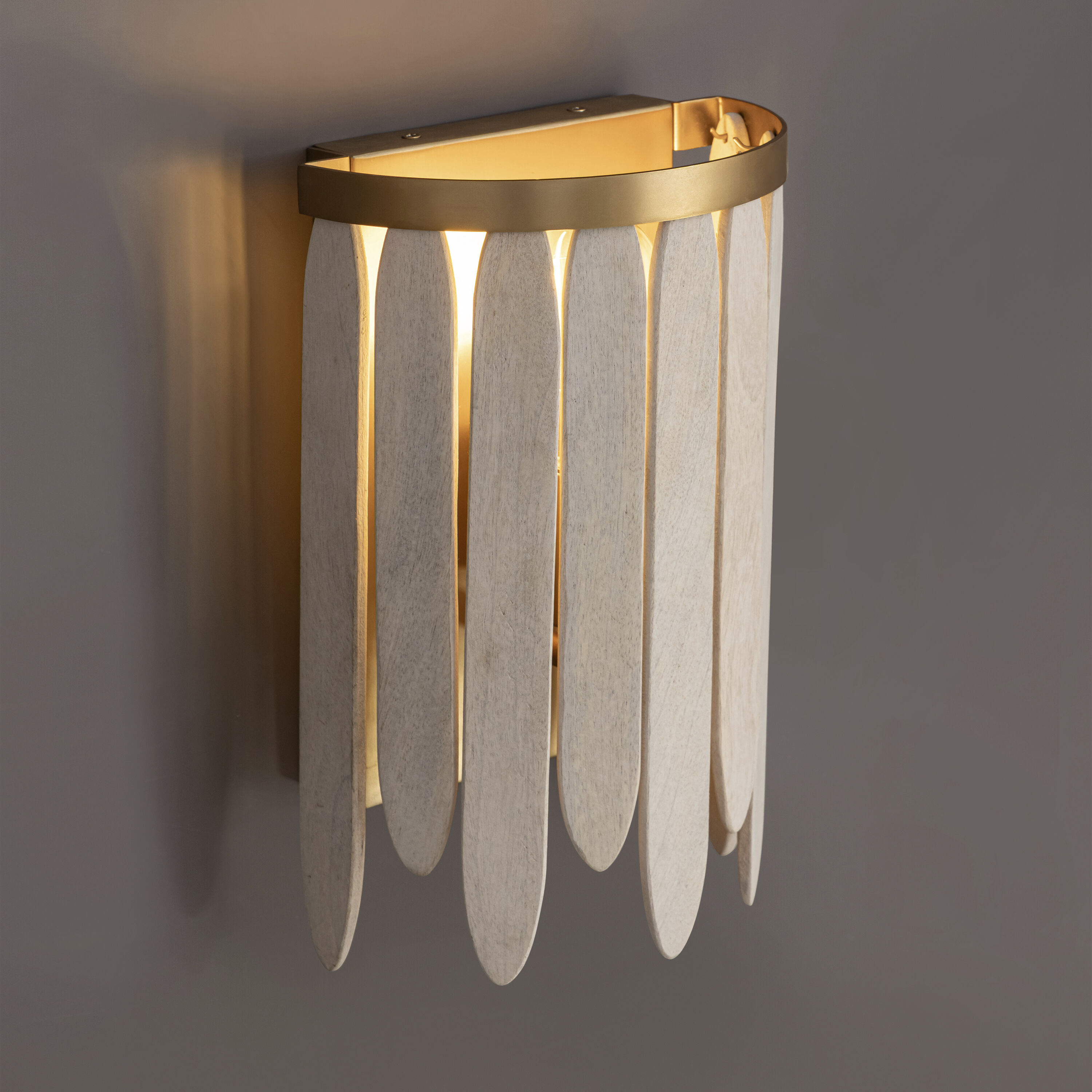 Marimba 1 Light 5 inch Weathered White Wall Sconce Wall Light