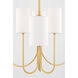 Harlem 6 Light 29.25 inch Aged Brass Chandelier Ceiling Light