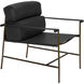 Chet Bronze Powder Coat and Santosa Matte Black Occasional Chair