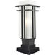 Abbey 1 Light 18.25 inch Black Outdoor Pier Mounted Fixture