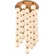 Mod 47 Light 20 inch Satin Brass Chandelier Ceiling Light