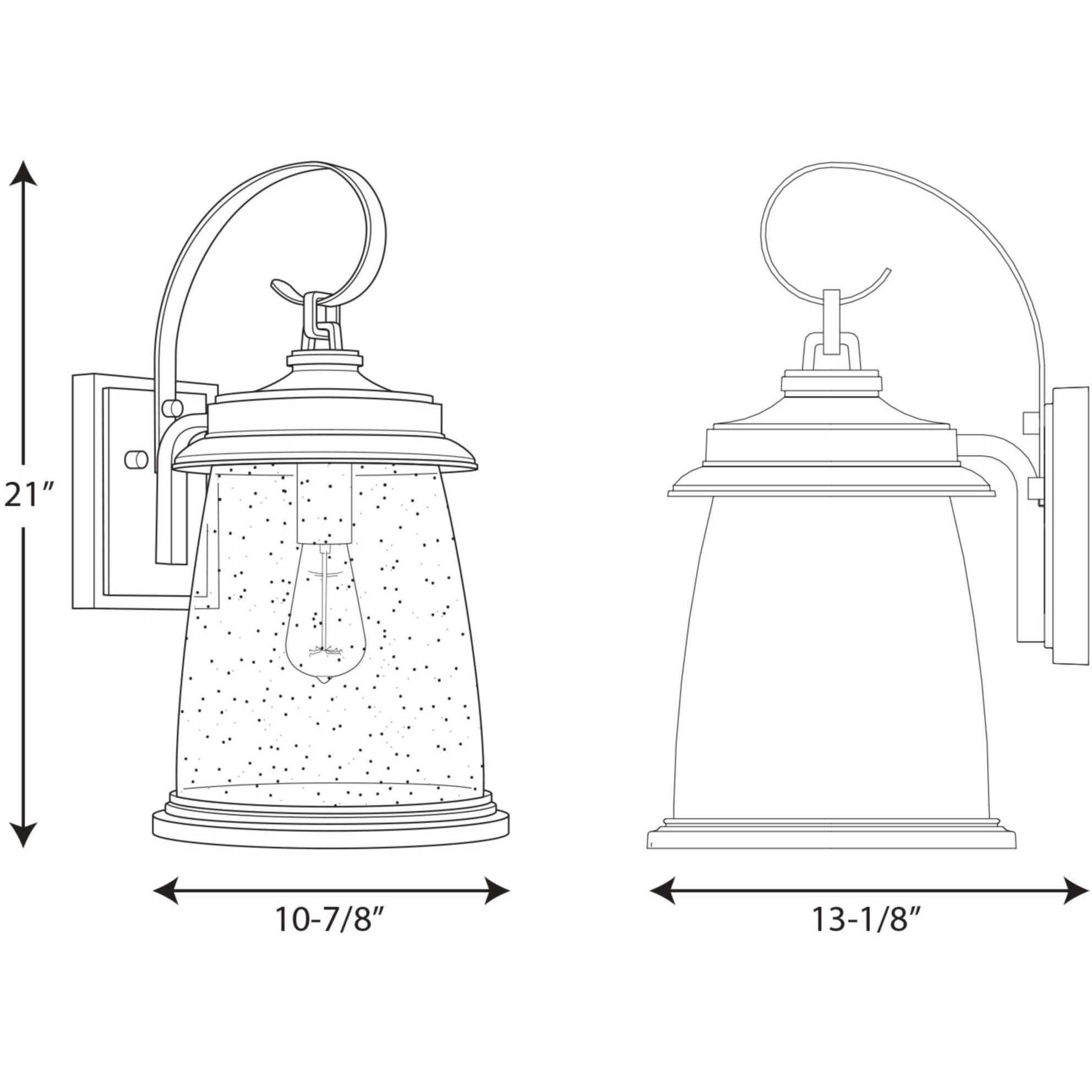 Conover 1 Light 21 inch Antique Pewter Outdoor Wall Lantern, Large