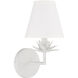 Vintage 1 Light 6 inch White Wall Sconce Wall Light