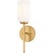 Shelby LED 6 inch Natural Brass Bathroom Light Wall Light