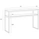 Evert 51 X 15 inch White / Antique Brass Console Table