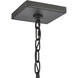 Gladwyn 3 Light 8.25 inch Matte Black with Off White Outdoor Pendant