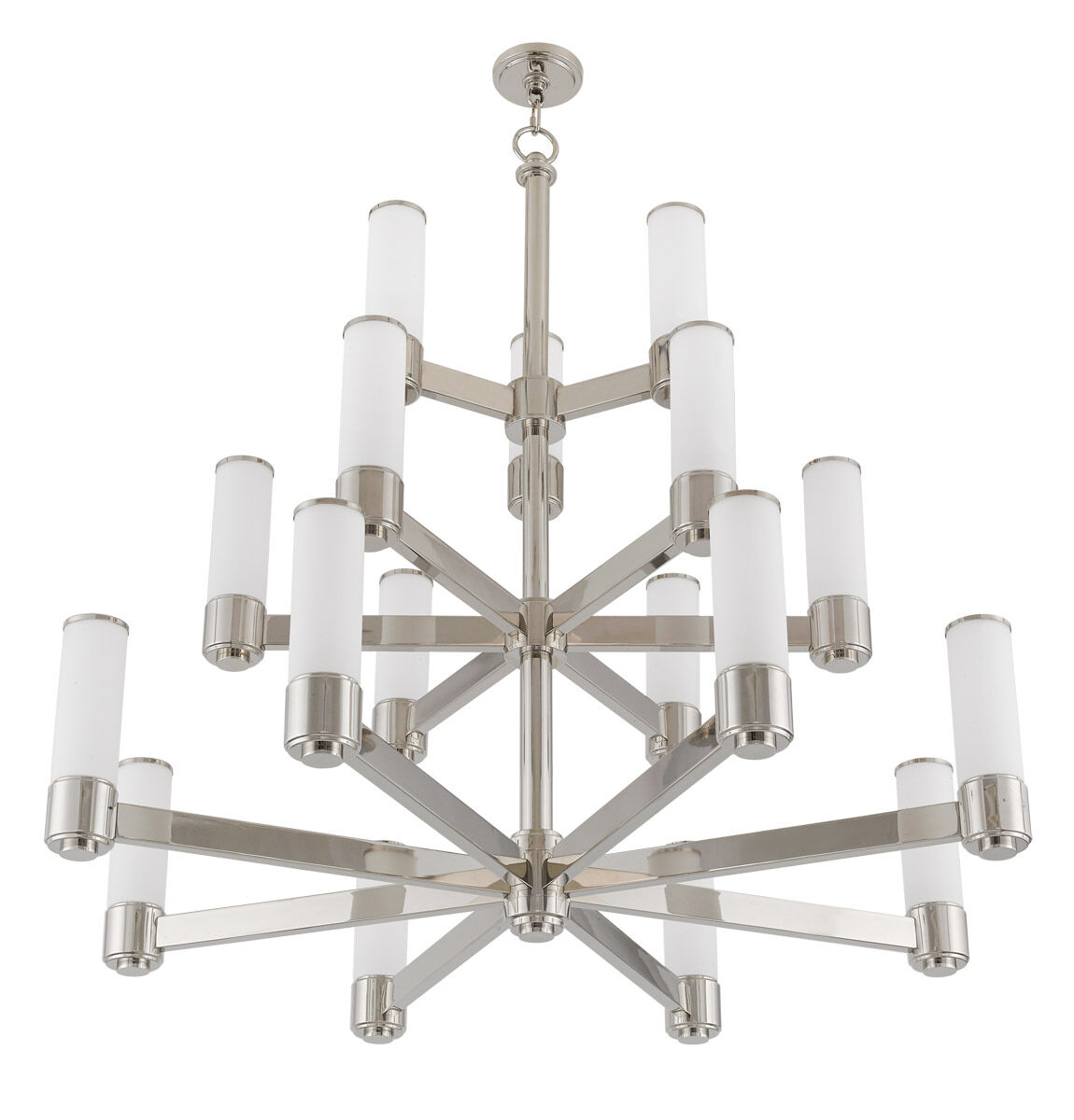 Weston 17 Light 44 inch Polished Nickel Foyer Chandelier Ceiling Light