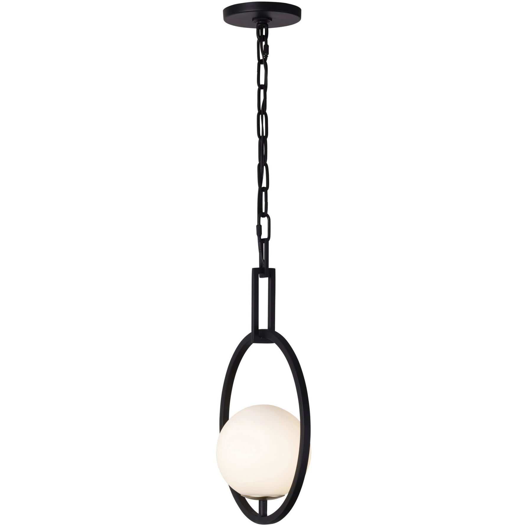 Stopwatch 1 Light 12 inch Matte Black and French Gold Pendant Ceiling Light