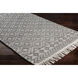 Farmhouse Tassels 120 X 96 inch Black/White Handmade Rug in 8 x 10
