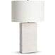 Eastwood 26.75 inch 150.00 watt White and Taupe Matte Table Lamp Portable Light