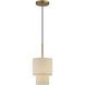 Bellingham 1 Light 7 inch Antique Gold Leaf Mini Pendant Ceiling Light