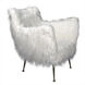 Rodney Bronze Powder Coat and White Fabric Occasional Chair