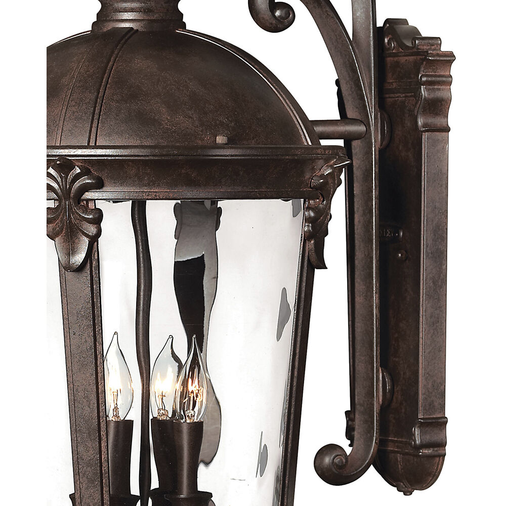 Estate Series Windsor Outdoor Wall Mount Lantern in River Rock, Medium