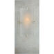 AERIN Dominica LED 9 inch Burnished Silver Leaf Rectangle Sconce Wall Light in Burnished Silver Leaf and Alabaster