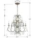 Ashton 9 Light 25.5 inch Olde Silver Chandelier Ceiling Light in Clear Swarovski Strass