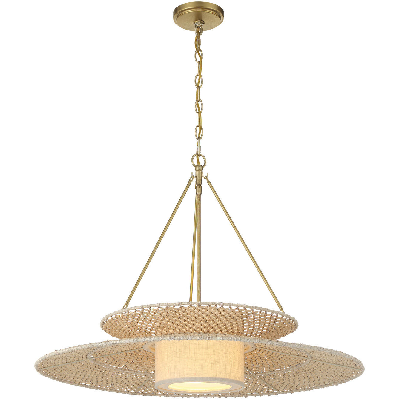 Janipher 1 Light 29.5 inch Soft Gold Chandelier Ceiling Light