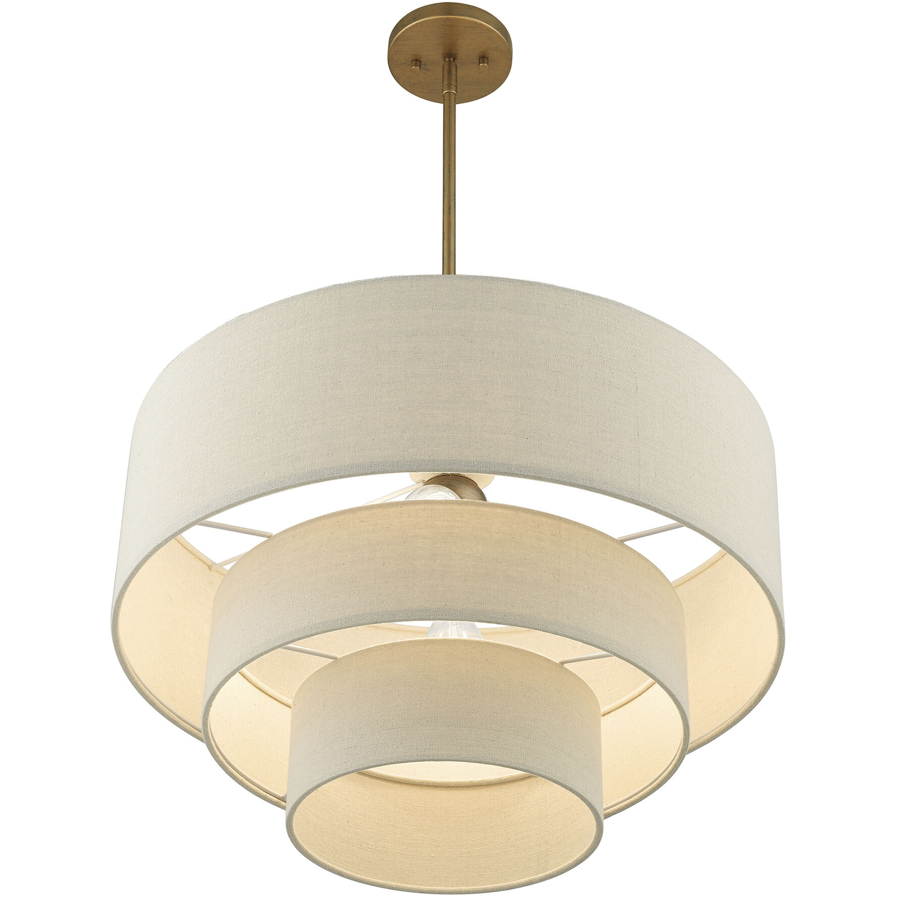 Bellingham 4 Light 23 inch Antique Gold Leaf Pendant Chandelier Ceiling Light