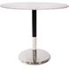 Micca White and Gray with Silver Bistro Table