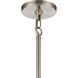 White Burlap 6 Light 20 inch White with Blue and Satin Nickel Chandelier Ceiling Light