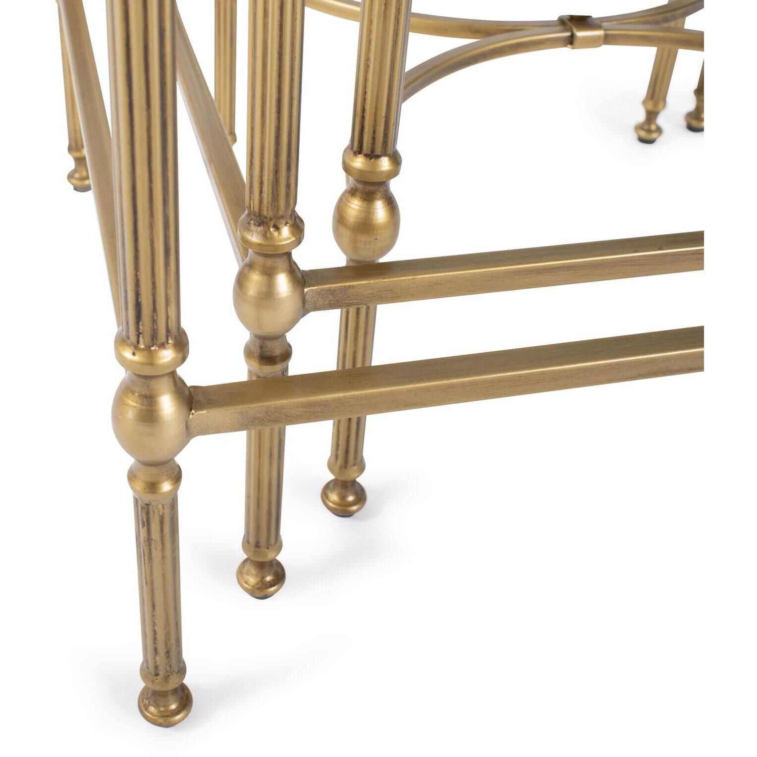 Bonnifait 22 X 18.25 inch Antique Bronze Nesting Tables