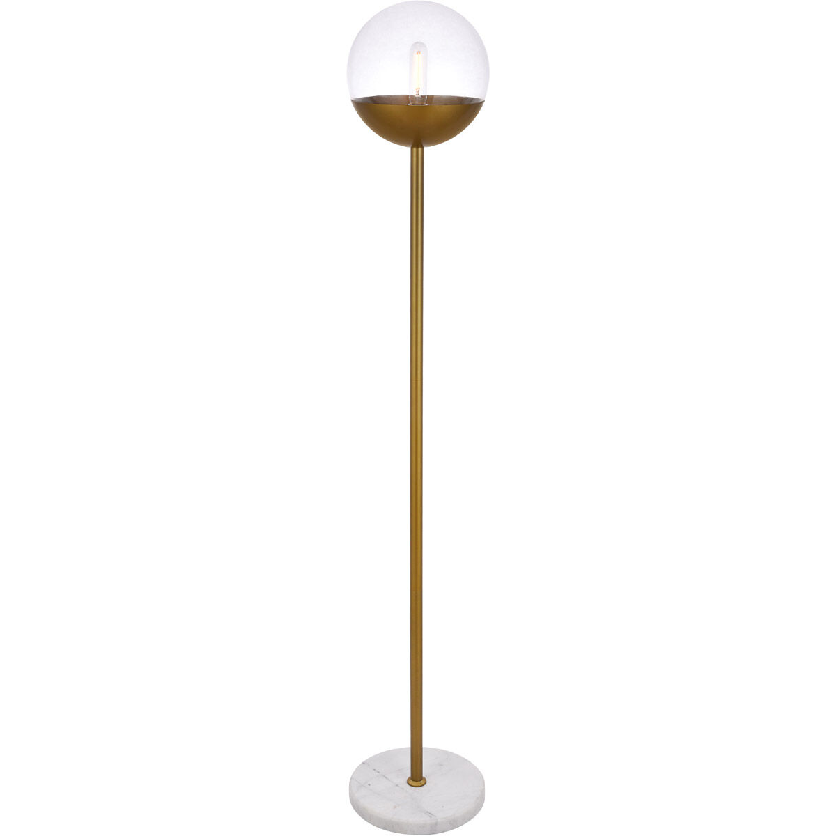 Eclipse 62 inch 40 watt Brass Floor Lamp Portable Light